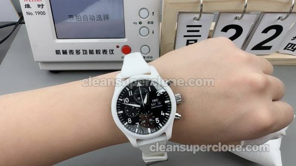 IW389105 1:1 Replica watch details and price TPS Factory IWC Pilots White ceramic mechanical men