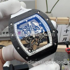 RM055 1:1 Copy watch description and price R Factory Richard Mille carbon fiber mechanical men