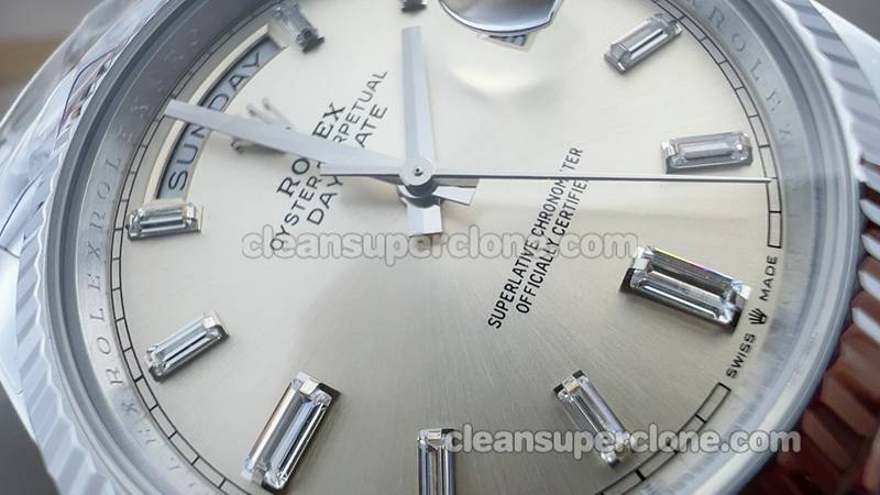 Replica watch Day-Date QF Factory Rolex 228236 Sliver 40mm mechanical men