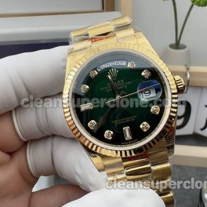 Top-quality replica watch Day-Date TWS Factory Rolex 128238 Green 36mm Mechanical men