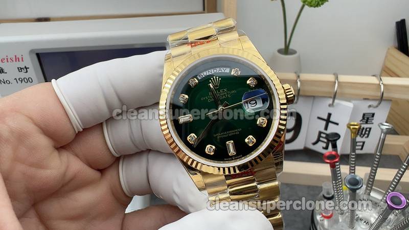 Top-quality replica watch Day-Date TWS Factory Rolex 128238 Green 36mm Mechanical men