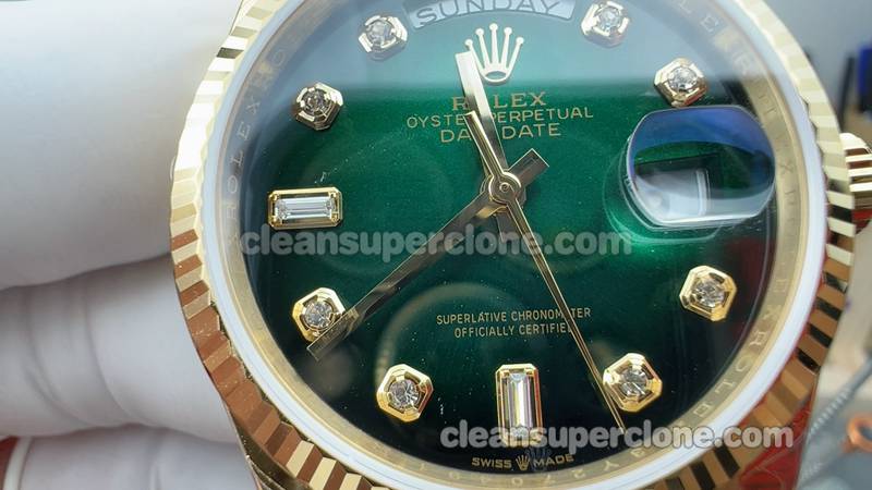 Top-quality replica watch Day-Date TWS Factory Rolex 128238 Green 36mm Mechanical men