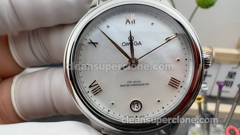 Super Clone watch Deville VS Factory Omega 434.10.34 White 34mm Mechanical women