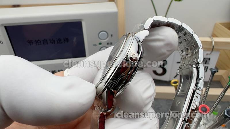 Super Clone watch Deville VS Factory Omega 434.10.34 White 34mm Mechanical women