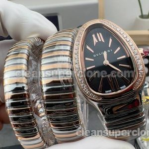 Super Clone watch Bvlgari BV Factory Serpenti 102099 Black Quartz women