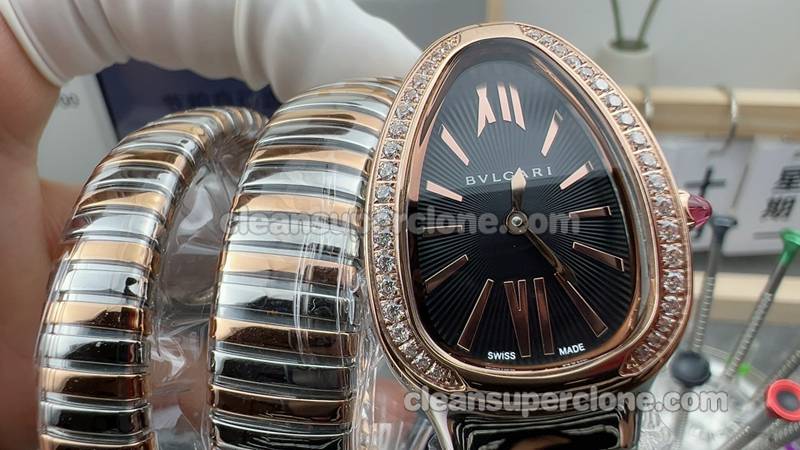 Super Clone watch Bvlgari BV Factory Serpenti 102099 Black Quartz women