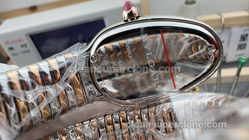 Super Clone watch Bvlgari BV Factory Serpenti 102099 Black Quartz women