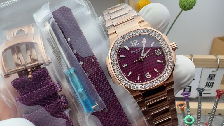 Top-quality replica watch Navitimer Patek Philippe 7010 Purple quartz women