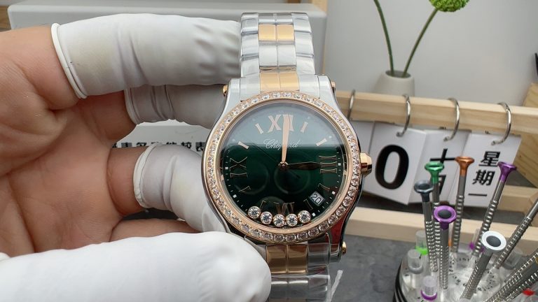 Super Clone watch Chopard HAPPY SPORT 278582 Green 36mm Quartz women