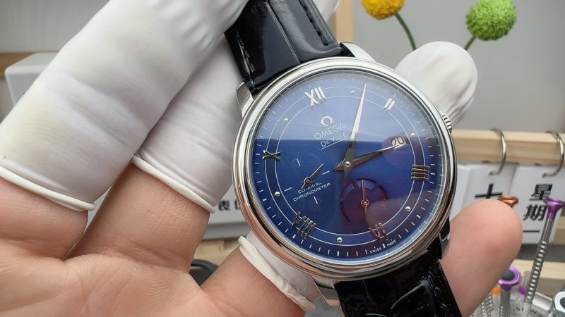 1:1 Replica Watch Deville TW Factory Omega 424.13.40 Blue Mechanical men