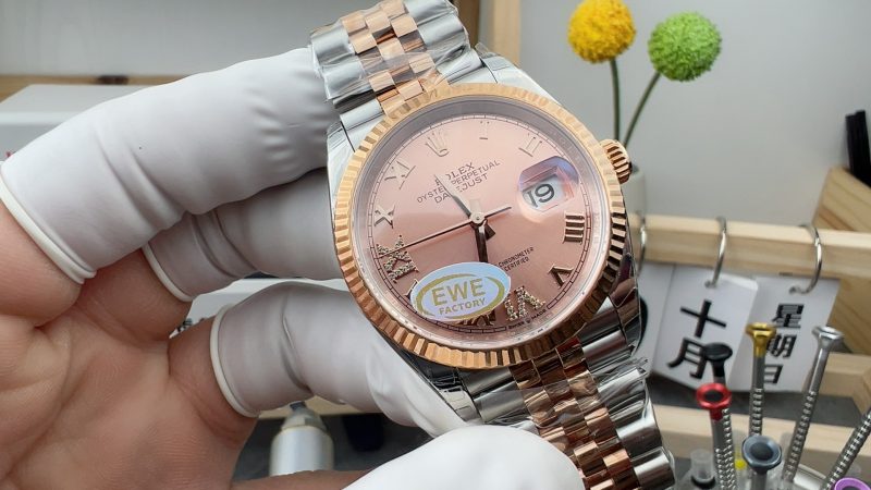 Replica watch Datejust EWE Factory Rolex 126231 Pink 36mm Mechanical men