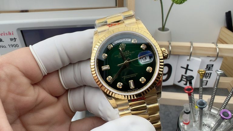 Top-quality replica watch Day-Date TWS Factory Rolex 128238 Green 36mm Mechanical men The latest reviews and pictures are here ZcClone