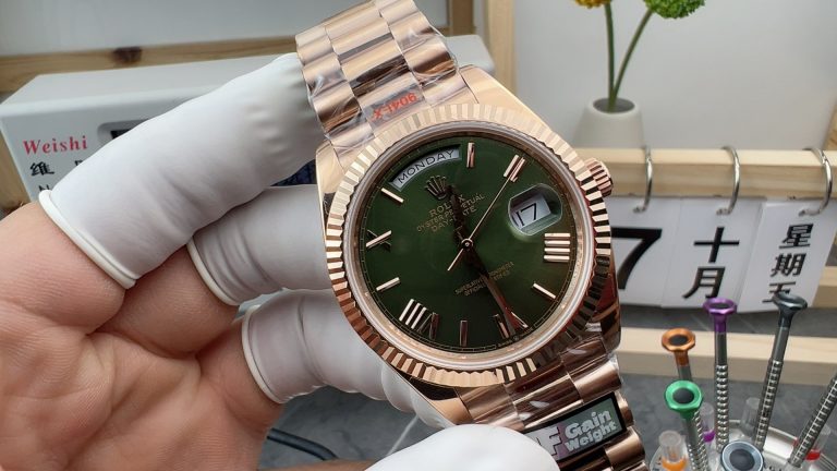 1:1 Replica Watch Day-Date QF Factory Rolex 228235 Green 40mm Mechanical men