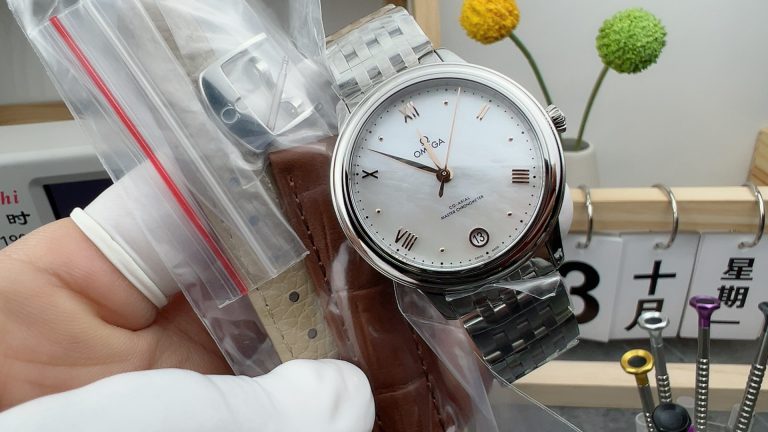 Super Clone watch Deville VS Factory Omega 434.10.34 White 34mm Mechanical women