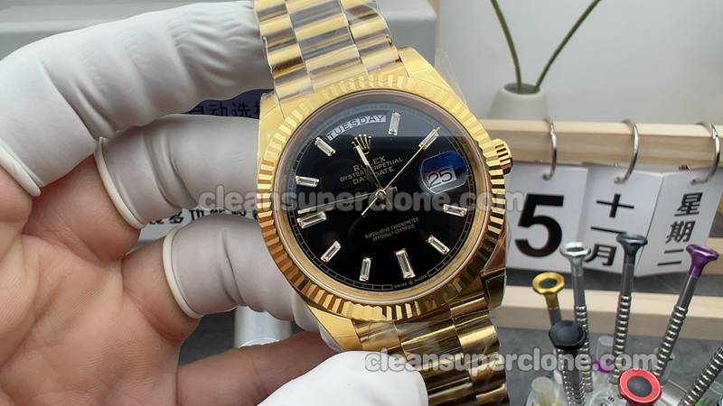 Top-quality replica watch Rolex EWE Factory Day-Date 228238 Black 40mm Mechanical men