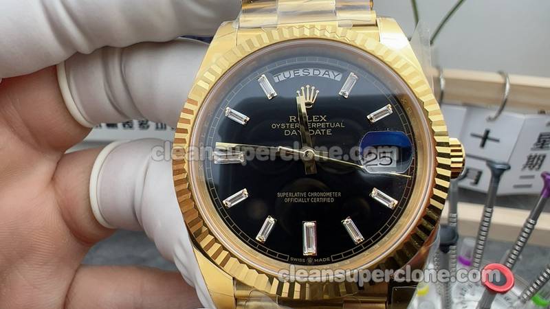 Top-quality replica watch Rolex EWE Factory Day-Date 228238 Black 40mm Mechanical men