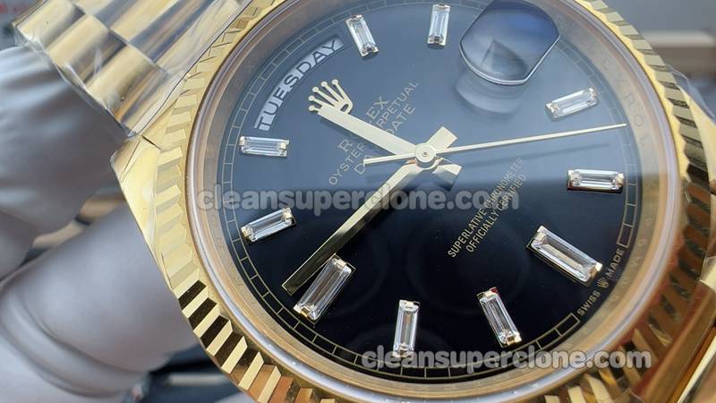 Top-quality replica watch Rolex EWE Factory Day-Date 228238 Black 40mm Mechanical men
