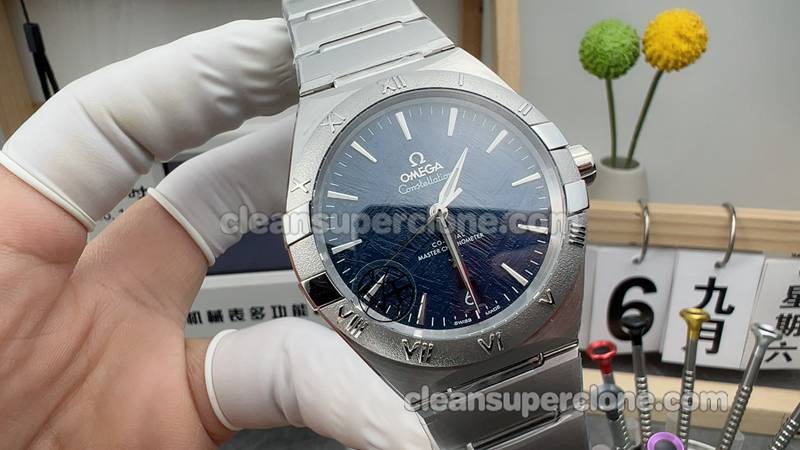 Replica watch Constellation V+ Factory Omega 131.30.41 Blue 41mm Mechanical men