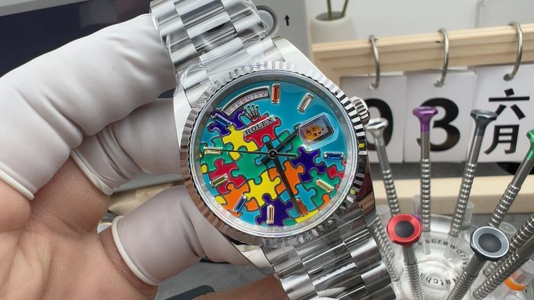 1:1 Copy watch Day-Date QH Factory Rolex 128239 Jigsaw puzzle 36mm Mechanical women