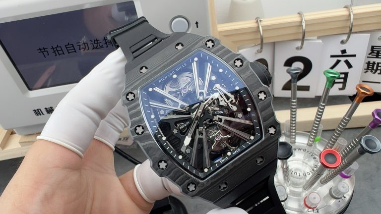 Replica watch RM12-01 Richard Mille carbon fiber tourbillon Mechanical men