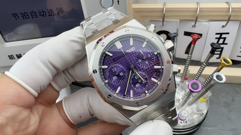 Super Clone watch APS Factory Audemars Piguet Royal Oak 26240 Purple Mechanical men