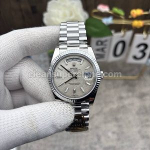 Replica watch 228239 PPM Factory Rolex Day-Date silvery grey 40mm 3255 Mechanical men