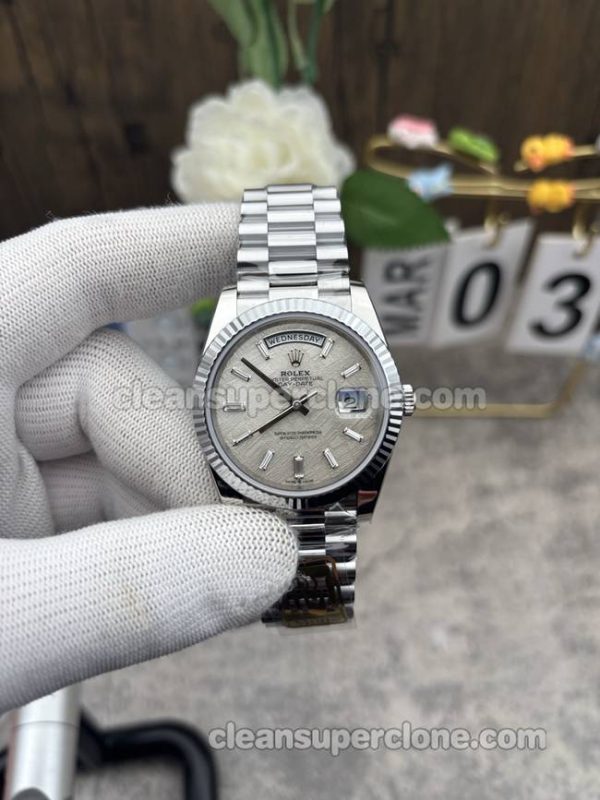 Replica watch 228239 PPM Factory Rolex Day-Date silvery grey 40mm 3255 Mechanical men