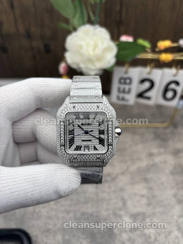Top-quality replica watch Santos AMG Factory Cartier Diamond Mechanical men